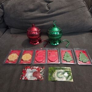 Festive Ornament Candle Set - Red and Green